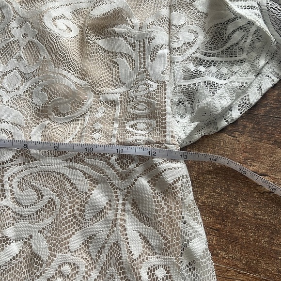 Charlotte Russe Lace V Neck Eyelet Mini Dress - Picture 5 of 8